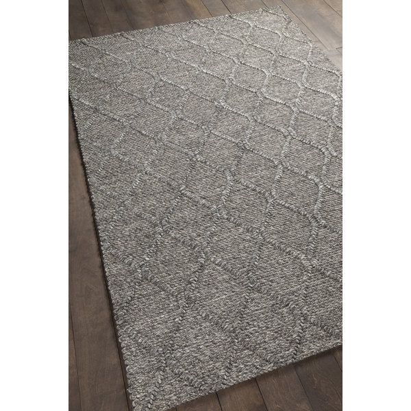 Foundry Select Arend Wool Charcoal Rug Wayfair